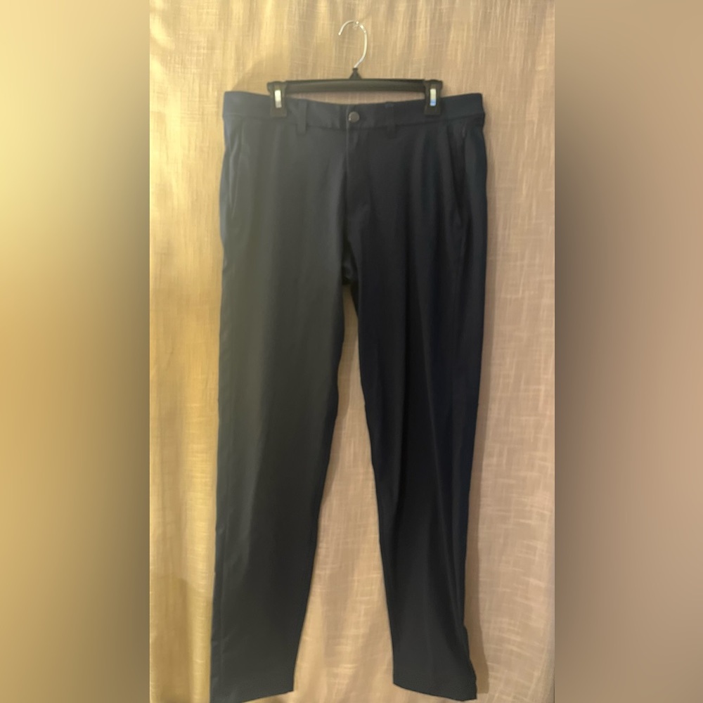 Mens Lululemon classic commission pants warpsteme size 34 color: navy blue